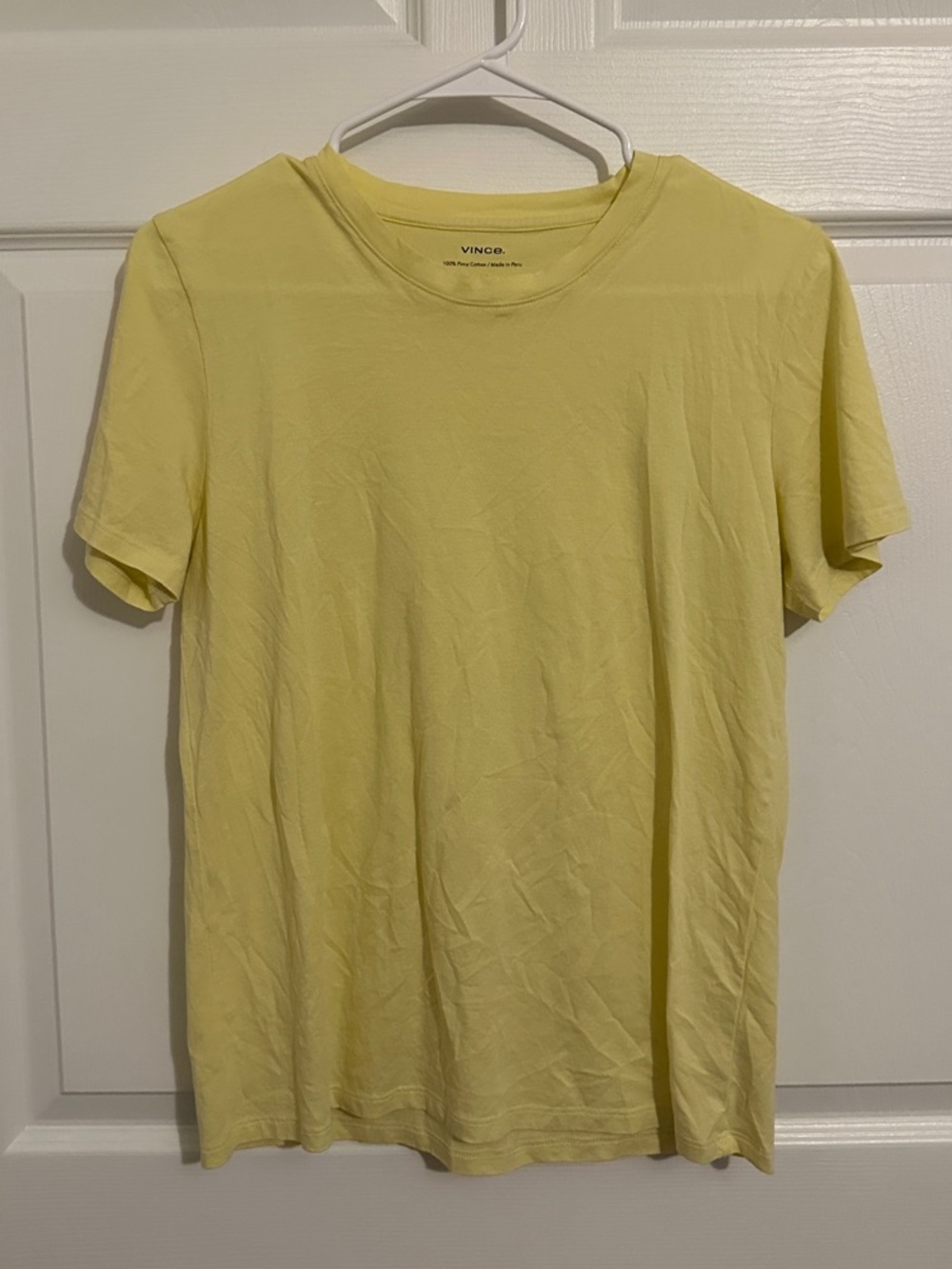 Vince Lemon Yellow Short Sleeve Crew Neck Tee